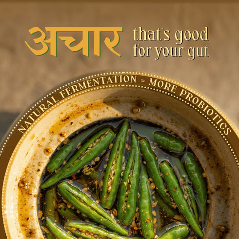 Green Chilly Pickle (Spicy) - Natural Sun Dried