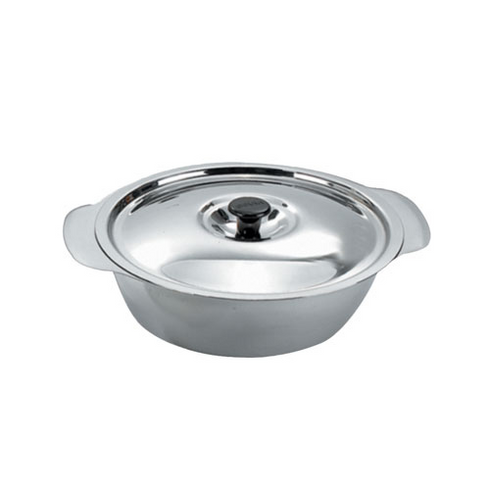 Vinod Stainless Steel Royal Veg Serving Dish with Cover 500 ml Highest Grade Stainless Steel Dishwasher Safe and Rust Free