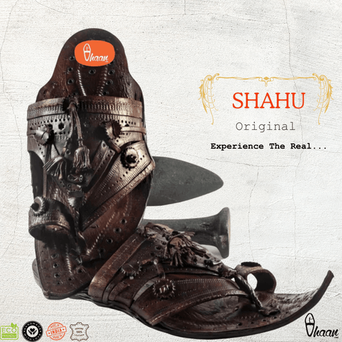 Vhaanfootwear Royal Maharaja Prestigious Antique Designed Shahu Kolhapuri Chappal For Men