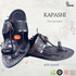 Vhaanfootwear Dark brown senapati kapshi kolhapuri chappal for men with sound