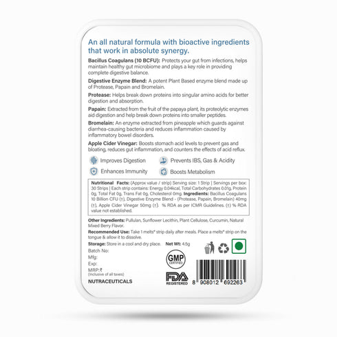 Wellbeing Nutrition Melts Healthy Gut
