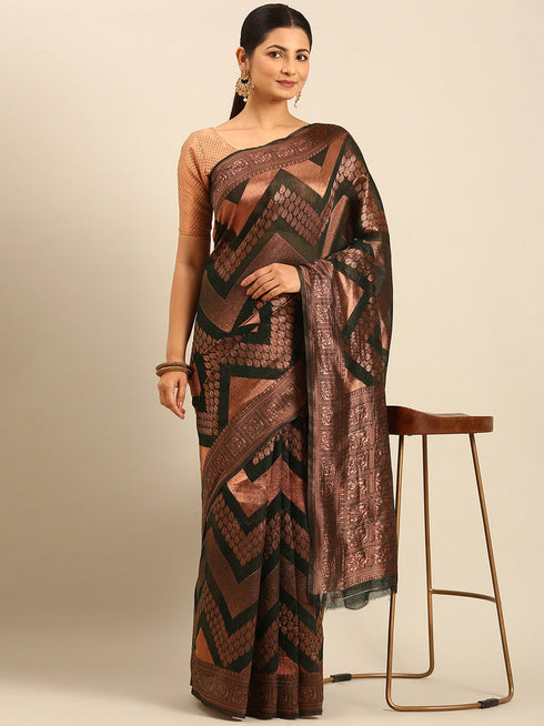 Deeva Sarees Green Cotton Saree