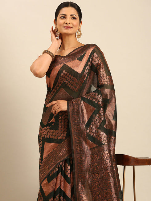 Deeva Sarees Green Cotton Saree