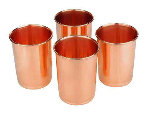 Pure Plain Copper Glass 300ml - Set of 4