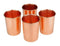 Pure Plain Copper Glass 300ml - Set of 4