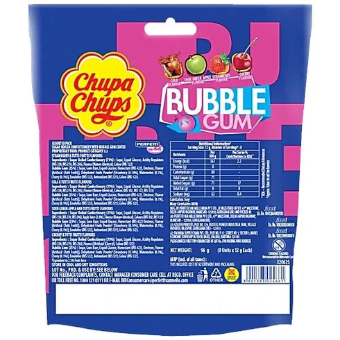 Chupa Chups Assorted Bubble Gum Filled Lollipop - Friends Pack (8 pcs)