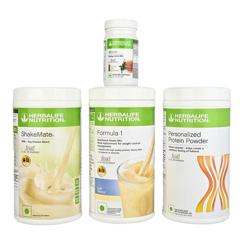 Herbalife Nutrition Weight Loss Combo Formula 1 kulfi flavour + Shakemate + Protein + Afresh Tulsi Flavour