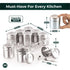 9-in-1 Steel Masala Box | Airtight Spice Containers with Lid | Multi-Purpose Kit