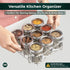 9-in-1 Steel Masala Box | Airtight Spice Containers with Lid | Multi-Purpose Kit