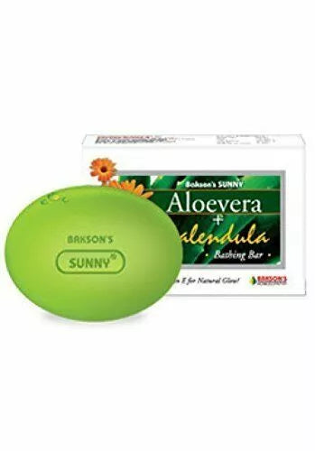 Bakson'S Homeopathy Sunny Aloevera + Calendula Bathing Bar For Natu