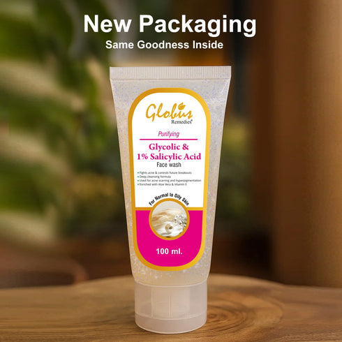 Globus Naturals Glycolic & Salicylic acid Pimple clear Face wash