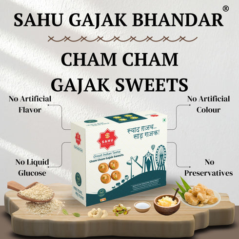 Sahu Gajak Bhandar Cham Cham Gajak Sweets