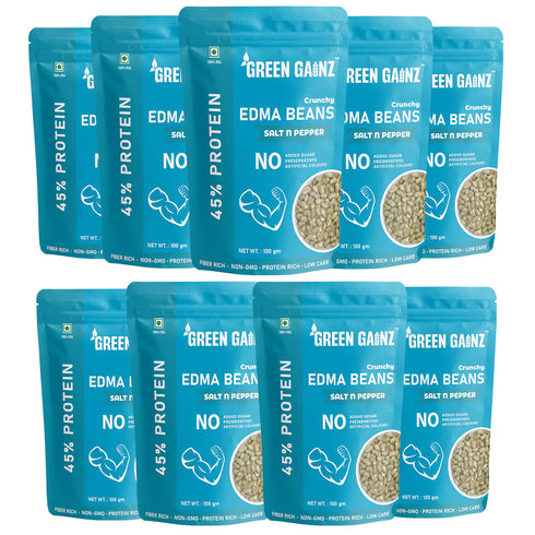 Green Gainz Edamame Salt n Pepper (Pack of 9)