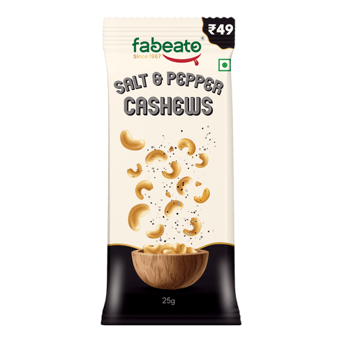 Fabeato Munch on the Go Snack Premium Salt and Pepper Cashews