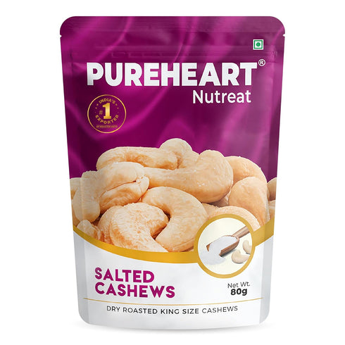 Pureheart Nutreat Roasted Salted Cashews | Flavourful & Crunchy Snack