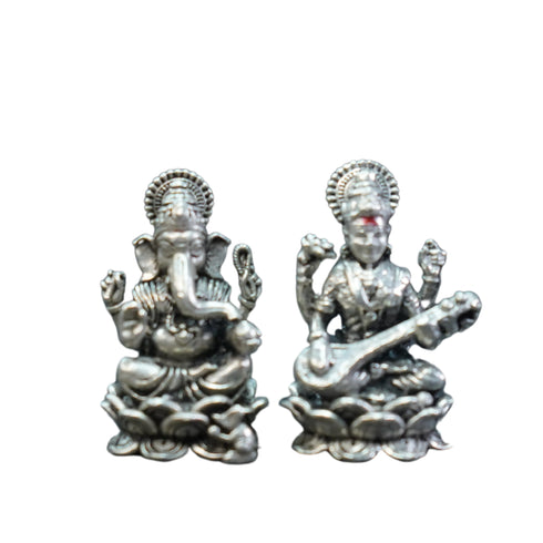 Pure Silver Antique Saraswathi Ganesh 23.94G By Mahita Collections