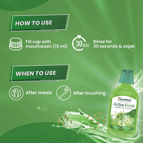 Himalaya Herbals Active Fresh Saunf Mouthwash