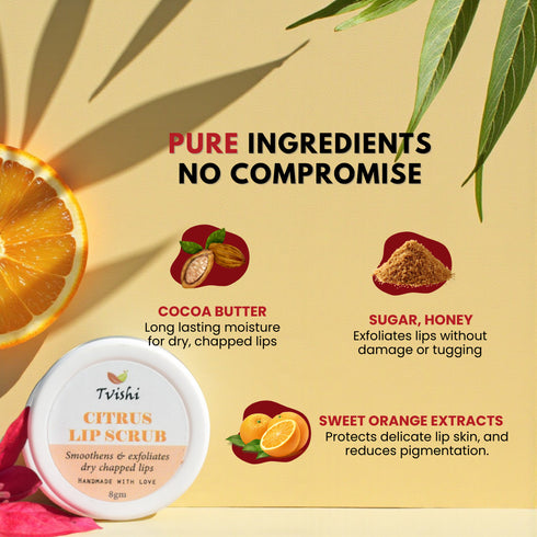 Tvishi Skincare Citrus Lip Scrub