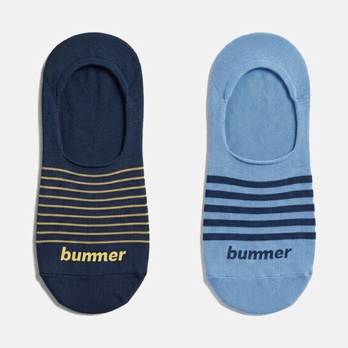 Bummer Unisex No Show Socks - 2 Pack