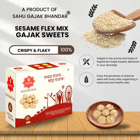 Sahu Gajak Bhandar Sesame Flex Mix Gajak Sweets