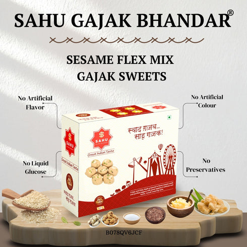 Sahu Gajak Bhandar Sesame Flex Mix Gajak Sweets