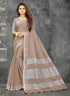 Deeva Sarees Brown Linen Saree