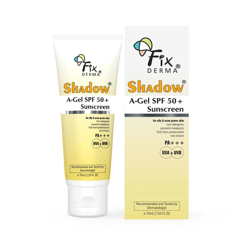 FixDerma Shadow A gel SPF 50+ Sunscreen | Oil-Free Sun Protection for Acne-Prone Skin