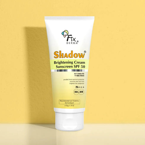FixDerma Shadow Brightening Sunscreen Cream SPF 50+ | Best Sunscreen for Dry Skin that Brightens & Protects
