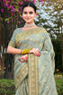 Deeva Sarees Steel Gray Satin Silk Saree