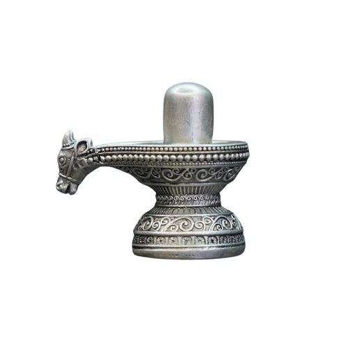 Pure Silver Antique Shiva Lingam 35.51G By Mahita Collections