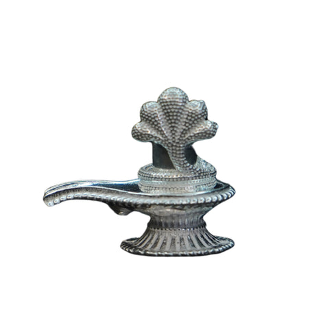 Pure Silver Antique Shivling With Sheshnag 19.38G By Mahita Collections