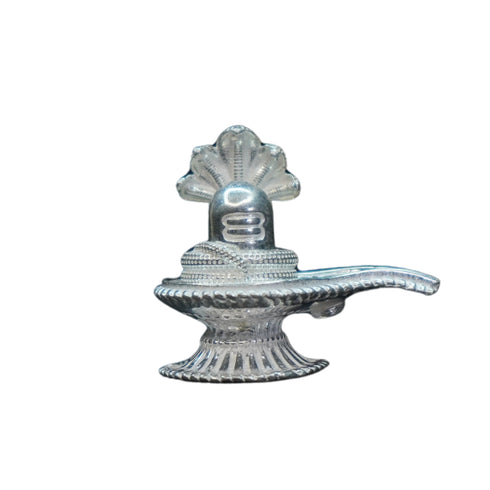 Pure Silver Antique Shivling With Sheshnag 19.38G By Mahita Collections