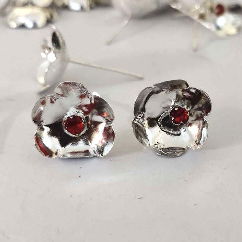 Pure Silver Flowers 108 with Kundan 115g