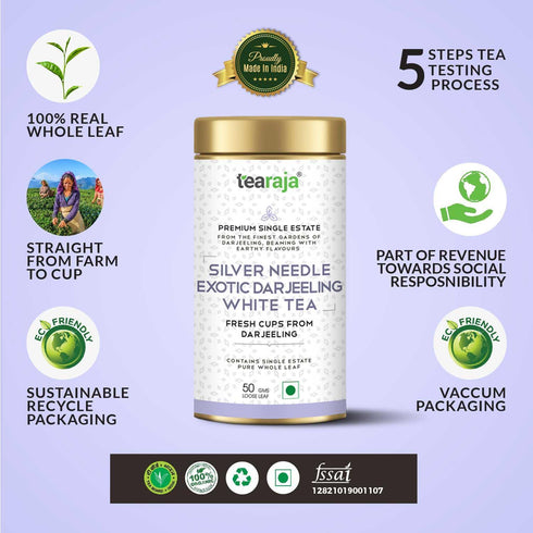 Tea Raja - Silver Needle Exotic White Tea 30 Teabags