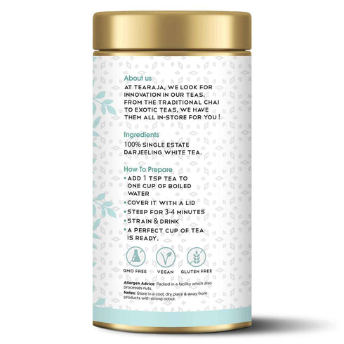 Tea Raja - Silver Needle White Tea - Free Tea Infuser