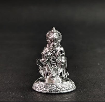 Pure Silver Sitting Hanuman Idol 11gm - By Mahita Collections
