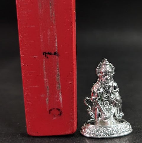 Pure Silver Sitting Hanuman Idol 11gm - By Mahita Collections