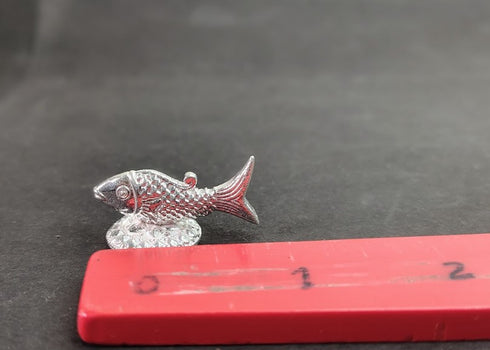 Pure Silver Fish Idol for pooja 13gm - By Mahita Collections