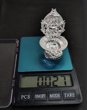 Pure Silver Kubhera Diya 27gm - By Mahita Collections