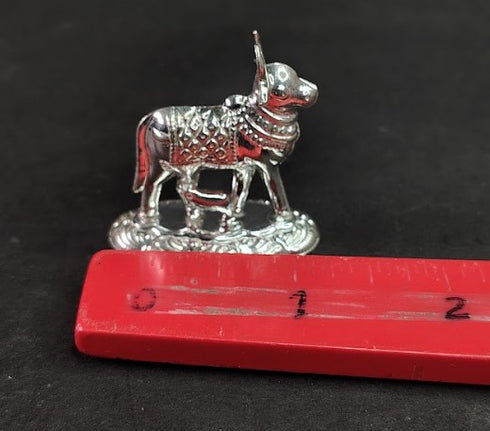 Pure Silver Cow and Calf Idol for pooja 9gm - By Mahita Collections