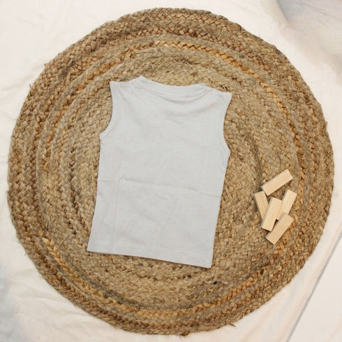 Bachpan kids wear New Born Sleeveless Tee-Ash