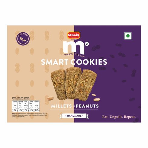 Chitale Bandhu Mithaiwale Smart Cookies Peanuts - Millets