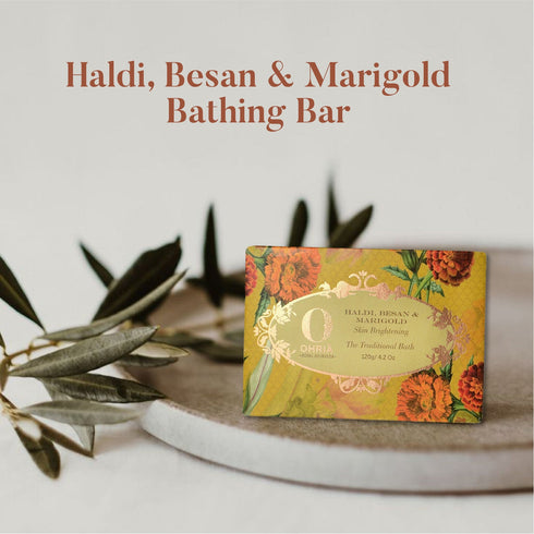 Ohria Ayurveda Haldi, Besan & Marigold Bathing Bar