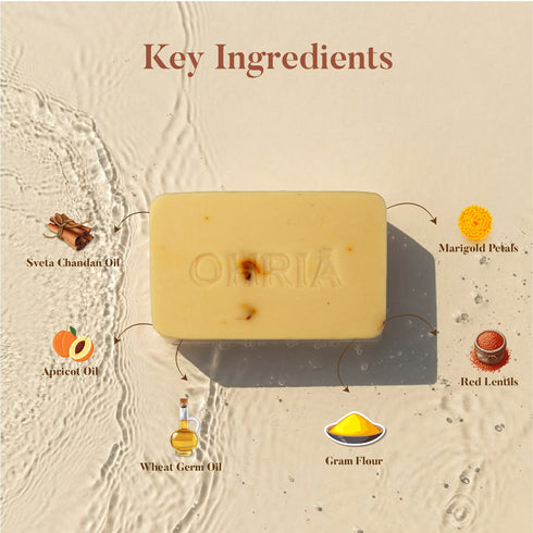 Ohria Ayurveda Haldi, Besan & Marigold Bathing Bar