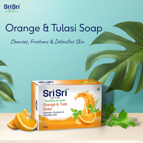 Sri Sri Tattva Orange & Tulsi Soap100g