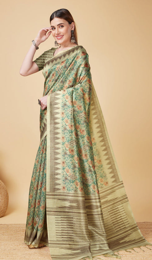 Deeva Sarees Printed Soft Silk Saree