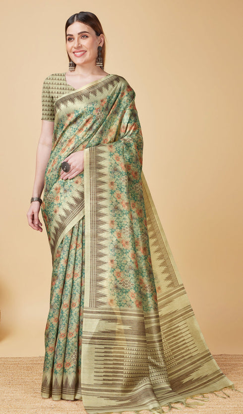Deeva Sarees Printed Soft Silk Saree