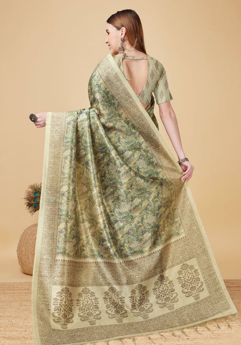Deeva Sarees Printed Soft Silk Saree