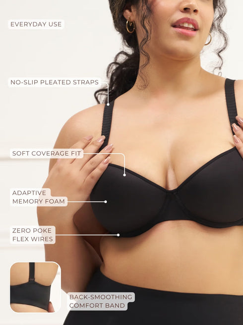 UNDERNEAT Soft Coverage T-Shirt Bra - Beige