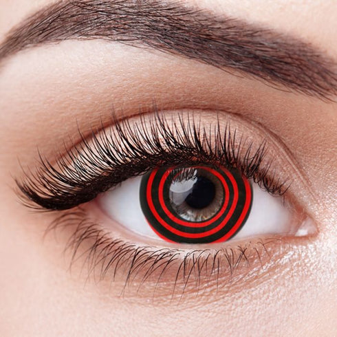 Spiral Red | Black Contacts Lens